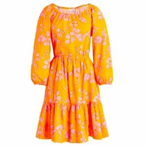 J. Crew Scoop Neck Paisley Dress